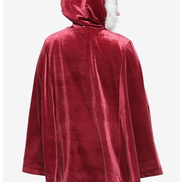 Disney Beauty And The Beast Red Velvet Women's Cape with Gold Embroidery - Picture 8 of 9
